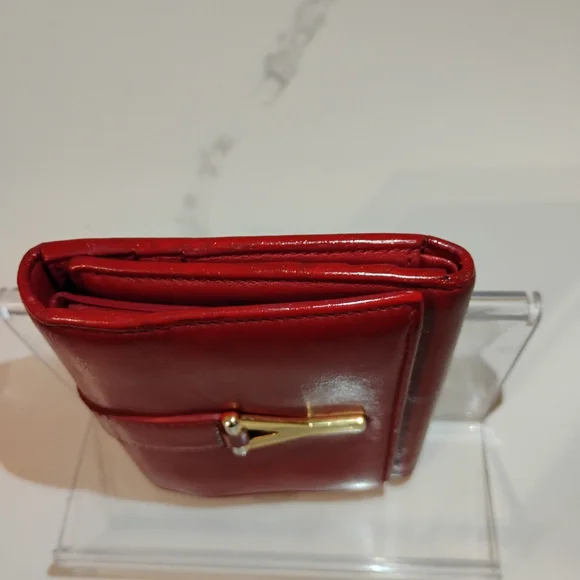 EUC Yves Saint Laurent Wallet - Red Leather Compact - Picture 7 of 10